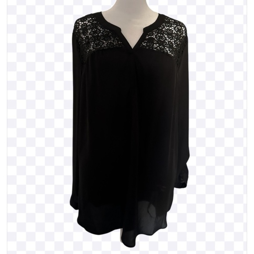 Zac& Racheal Elegant Black Lace Women's Top size L
